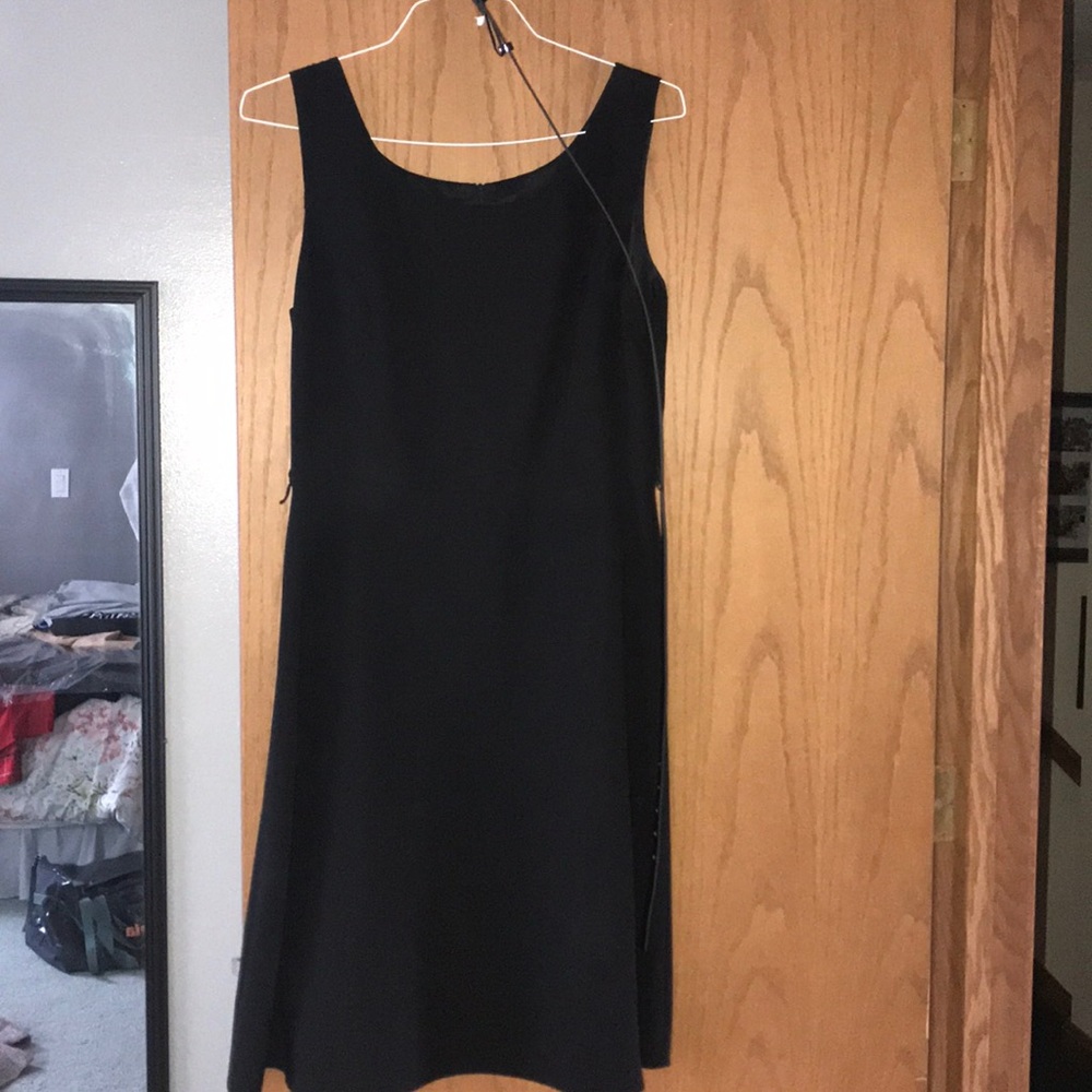 Coldwater Creek simple black dress with belt